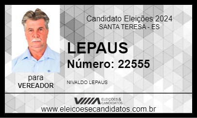 Candidato LEPAUS 2024 - SANTA TERESA - Eleições