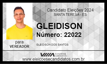 Candidato GLEIDISON 2024 - SANTA TERESA - Eleições