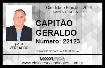 Candidato CAPITÃO GERALDO 2024 - SANTA TERESA - Eleições