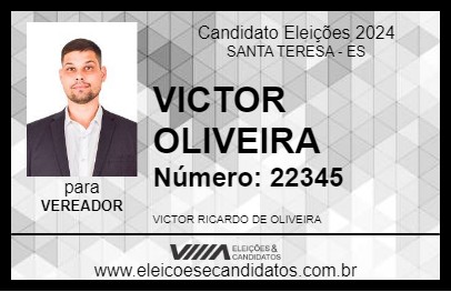 Candidato VICTOR OLIVEIRA 2024 - SANTA TERESA - Eleições