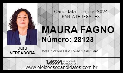 Candidato MAURA FAGNO 2024 - SANTA TERESA - Eleições