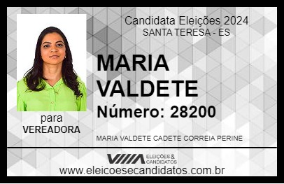 Candidato MARIA VALDETE 2024 - SANTA TERESA - Eleições