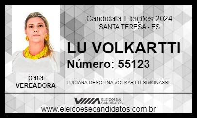 Candidato LU VOLKARTTI 2024 - SANTA TERESA - Eleições