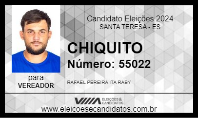 Candidato CHIQUITO 2024 - SANTA TERESA - Eleições