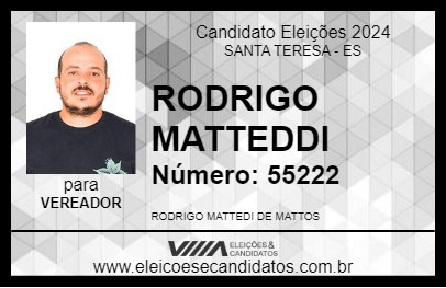 Candidato RODRIGO MATTEDDI 2024 - SANTA TERESA - Eleições