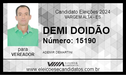 Candidato DEMI DOIDÃO 2024 - VARGEM ALTA - Eleições