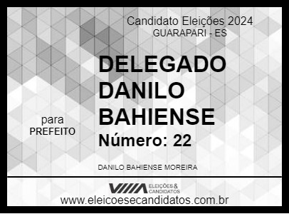 Candidato DELEGADO DANILO BAHIENSE 2024 - GUARAPARI - Eleições