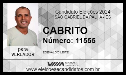 Candidato CABRITO 2024 - SÃO GABRIEL DA PALHA - Eleições