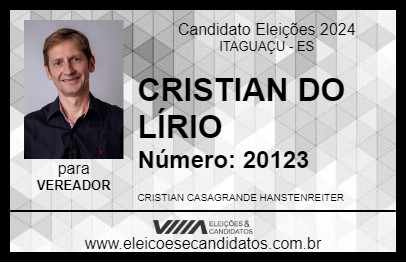 Candidato CRISTIAN DO LÍRIO 2024 - ITAGUAÇU - Eleições