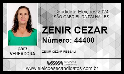 Candidato ZENIR CEZAR 2024 - SÃO GABRIEL DA PALHA - Eleições