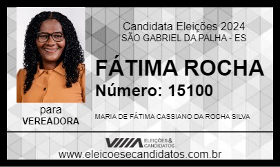 Candidato FÁTIMA ROCHA 2024 - SÃO GABRIEL DA PALHA - Eleições