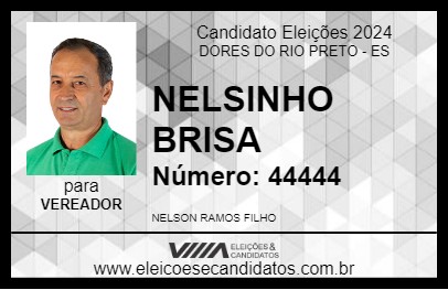 Candidato NELSINHO BRISA 2024 - DORES DO RIO PRETO - Eleições