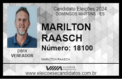 Candidato MARILTON RAASCH 2024 - DOMINGOS MARTINS - Eleições