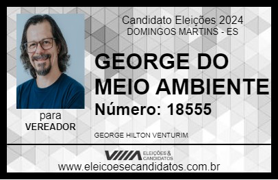 Candidato GEORGE DO MEIO AMBIENTE 2024 - DOMINGOS MARTINS - Eleições