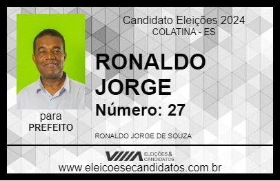 Candidato RONALDO JORGE 2024 - COLATINA - Eleições