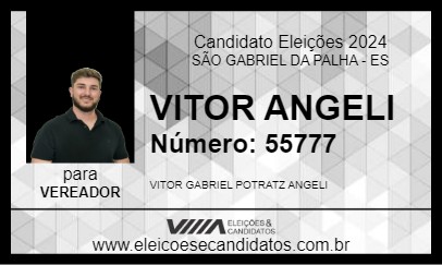 Candidato VITOR ANGELI 2024 - SÃO GABRIEL DA PALHA - Eleições