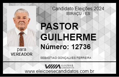 Candidato PASTOR GUILHERME 2024 - IBIRAÇU - Eleições