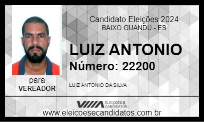 Candidato LUIZ ANTONIO 2024 - BAIXO GUANDU - Eleições