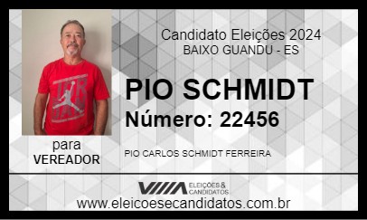 Candidato PIO SCHMIDT 2024 - BAIXO GUANDU - Eleições