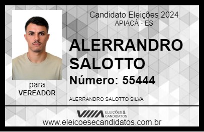 Candidato ALERRANDRO SALOTTO 2024 - APIACÁ - Eleições