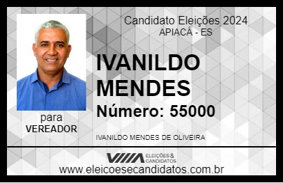 Candidato IVANILDO MENDES 2024 - APIACÁ - Eleições