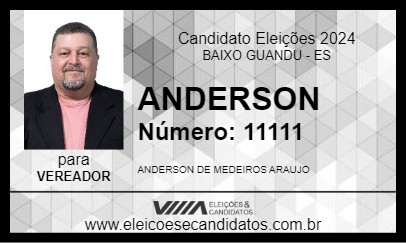 Candidato ANDERSON MEDEIROS 2024 - BAIXO GUANDU - Eleições