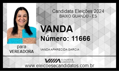 Candidato VANDA 2024 - BAIXO GUANDU - Eleições