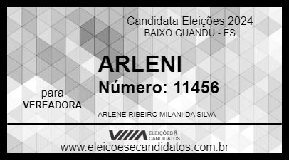 Candidato ARLENI 2024 - BAIXO GUANDU - Eleições