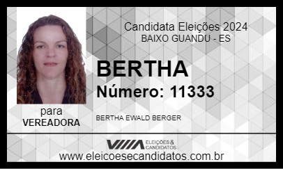 Candidato BERTHA 2024 - BAIXO GUANDU - Eleições