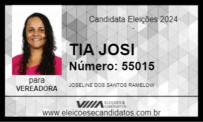 Candidato TIA JOSI 2024 - BAIXO GUANDU - Eleições