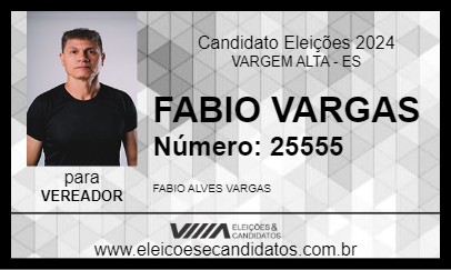 Candidato FABIO VARGAS 2024 - VARGEM ALTA - Eleições