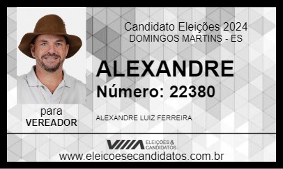 Candidato ALEXANDRE 2024 - DOMINGOS MARTINS - Eleições