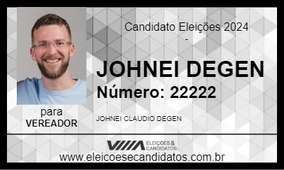 Candidato JOHNEI DEGEN 2024 - DOMINGOS MARTINS - Eleições