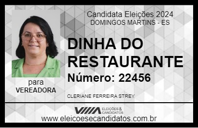 Candidato DINHA DO RESTAURANTE  2024 - DOMINGOS MARTINS - Eleições