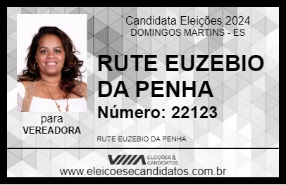 Candidato RUTE EUZEBIO DA PENHA 2024 - DOMINGOS MARTINS - Eleições