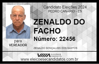 Candidato ZENALDO DO FACHO 2024 - PEDRO CANÁRIO - Eleições