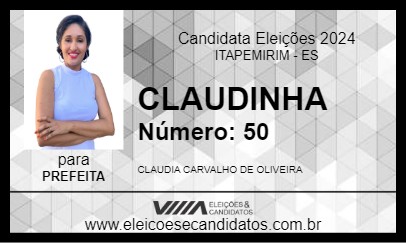 Candidato CLAUDINHA 2024 - ITAPEMIRIM - Eleições