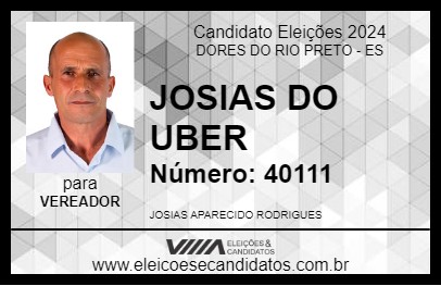 Candidato JOSIAS DO UBER 2024 - DORES DO RIO PRETO - Eleições