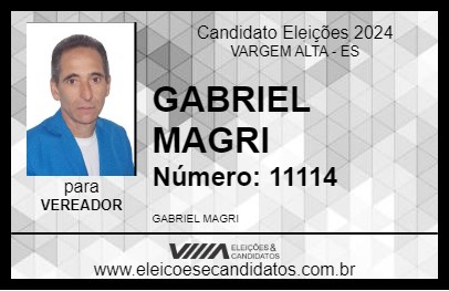 Candidato GABRIEL MAGRI 2024 - VARGEM ALTA - Eleições