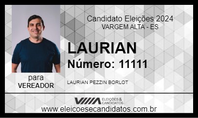 Candidato LAURIAN 2024 - VARGEM ALTA - Eleições