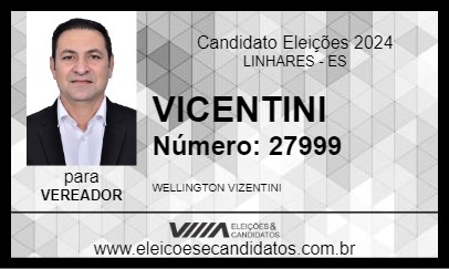 Candidato VICENTINI 2024 - LINHARES - Eleições