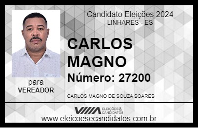 Candidato CARLOS MAGNO 2024 - LINHARES - Eleições