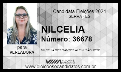 Candidato NILCELIA 2024 - SERRA - Eleições