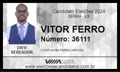 Candidato VITOR FERRO 2024 - SERRA - Eleições