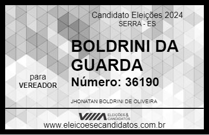 Candidato BOLDRINI DA GUARDA 2024 - SERRA - Eleições