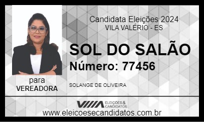 Candidato SOL DO SALÃO 2024 - VILA VALÉRIO - Eleições