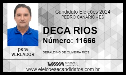 Candidato DECA RIOS 2024 - PEDRO CANÁRIO - Eleições