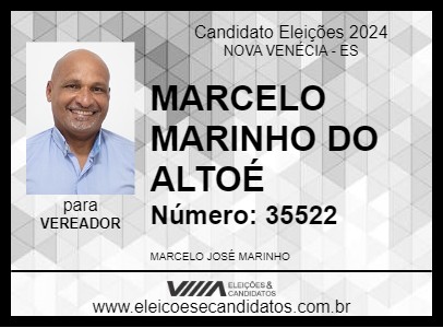 Candidato MARCELO MARINHO DO ALTOÉ 2024 - NOVA VENÉCIA - Eleições