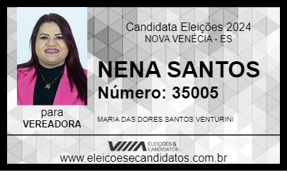 Candidato NENA SANTOS 2024 - NOVA VENÉCIA - Eleições