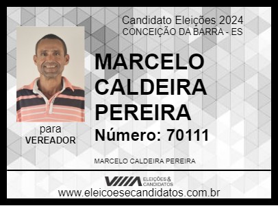 Candidato MARCELO CALDEIRA PEREIRA 2024 - CONCEIÇÃO DA BARRA - Eleições